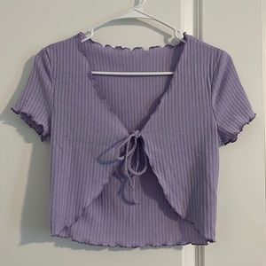 Crop top with tie front